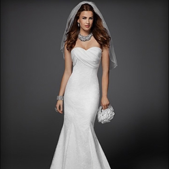 BEBE 90210 DRAPED TOP WEDDING GOWN SZ 0 - Picture 4 of 8